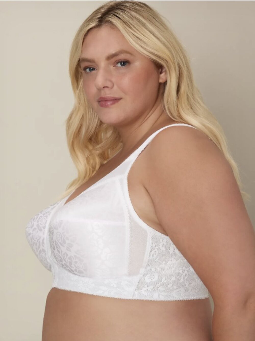 Playtex 18 Hour Ultimate Shoulder Comfort Wireless Bra White 44DD Women's NWT